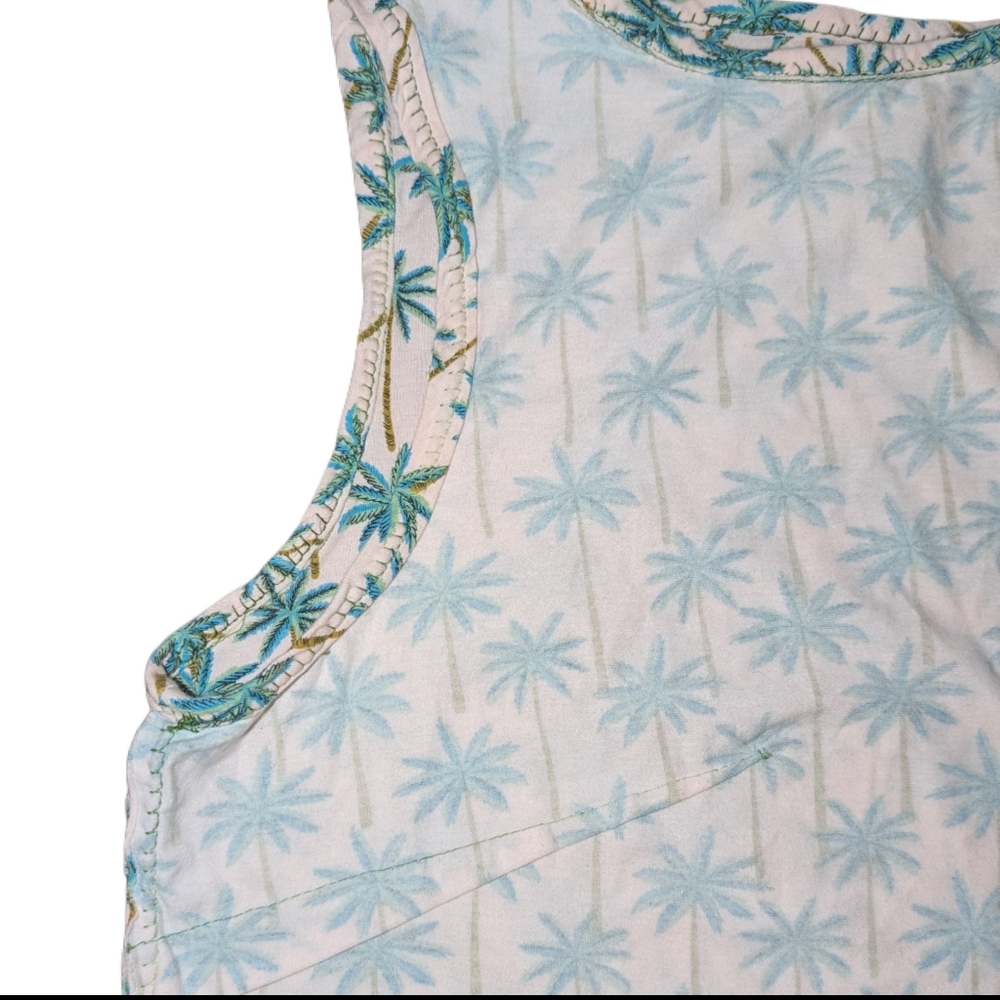 Handmade Women's Palm Tree Pajama Shorts Set (Fits Like L) - Picture 8 of 11